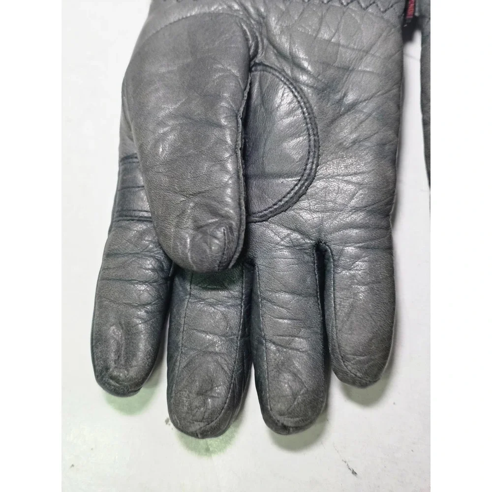 Kombi Leather Gloves Men's Size L Large Gray Snowboard Ski Winter Vintage - Picture 3 of 8